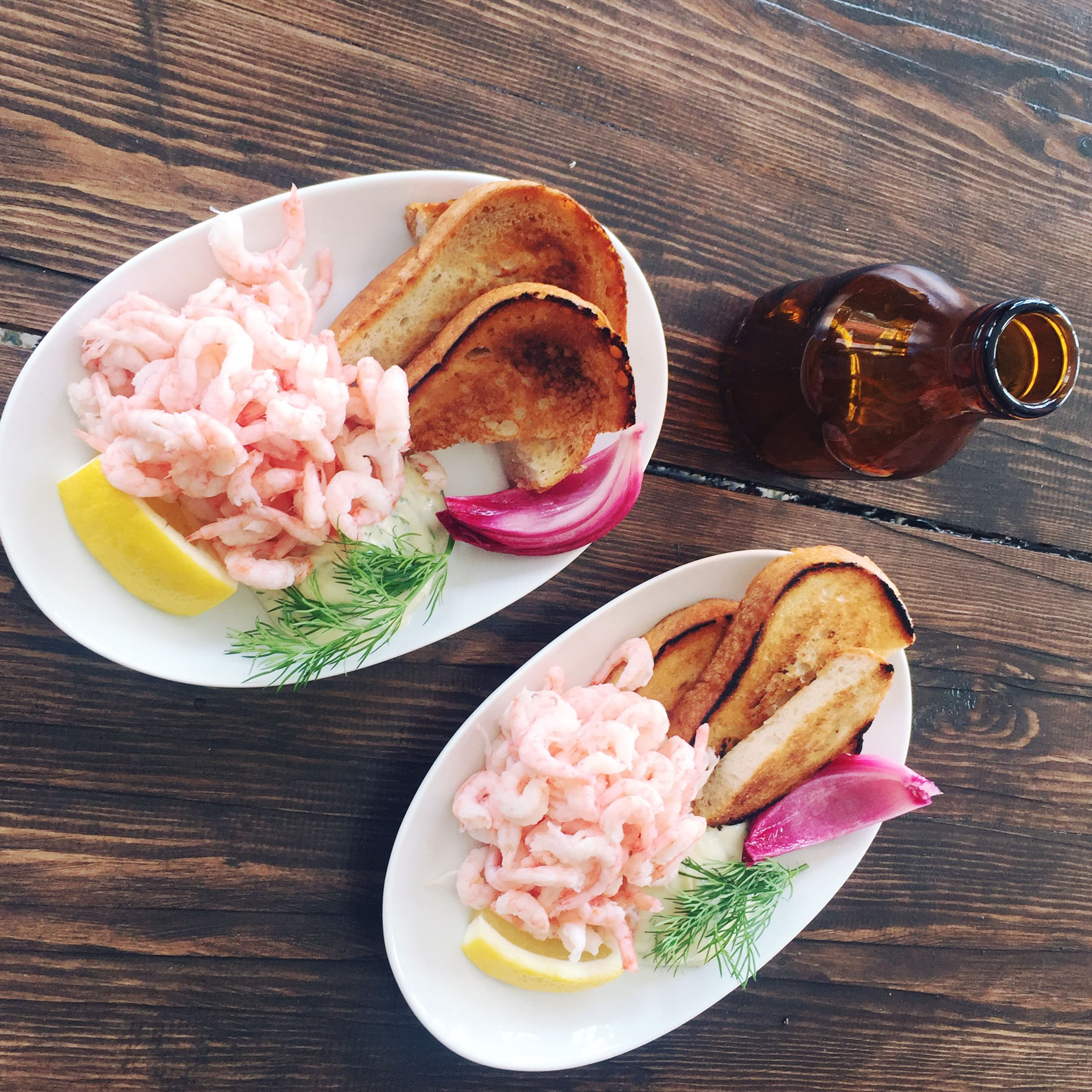 Toast skagen "apart"
