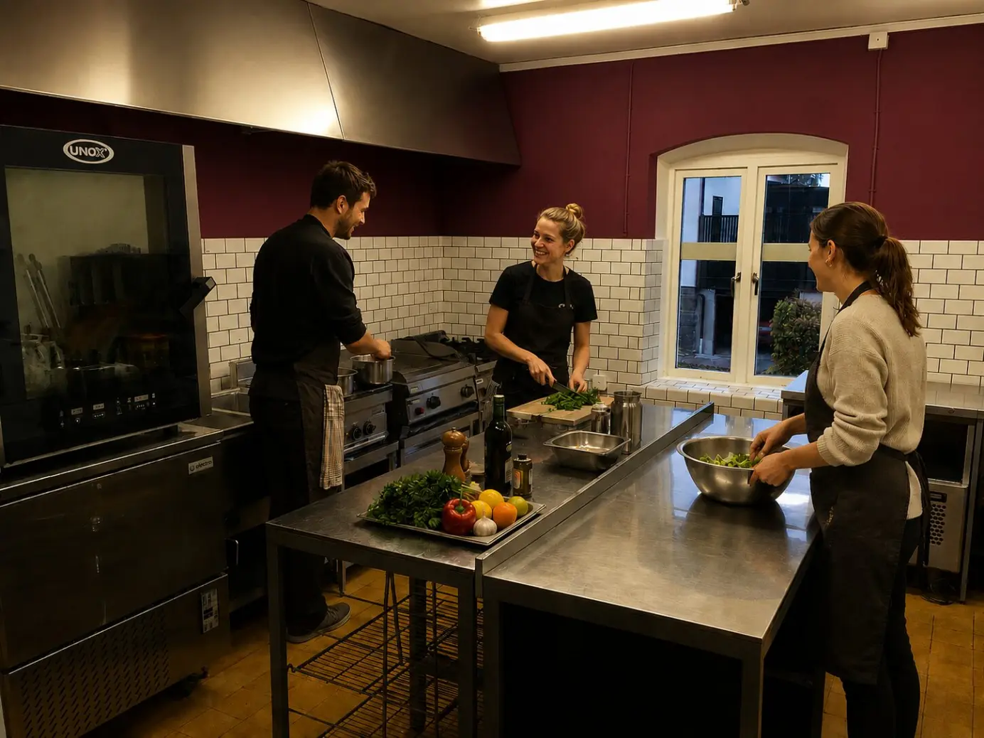 Kockar lagar mat i Mejeriets restaurangkök